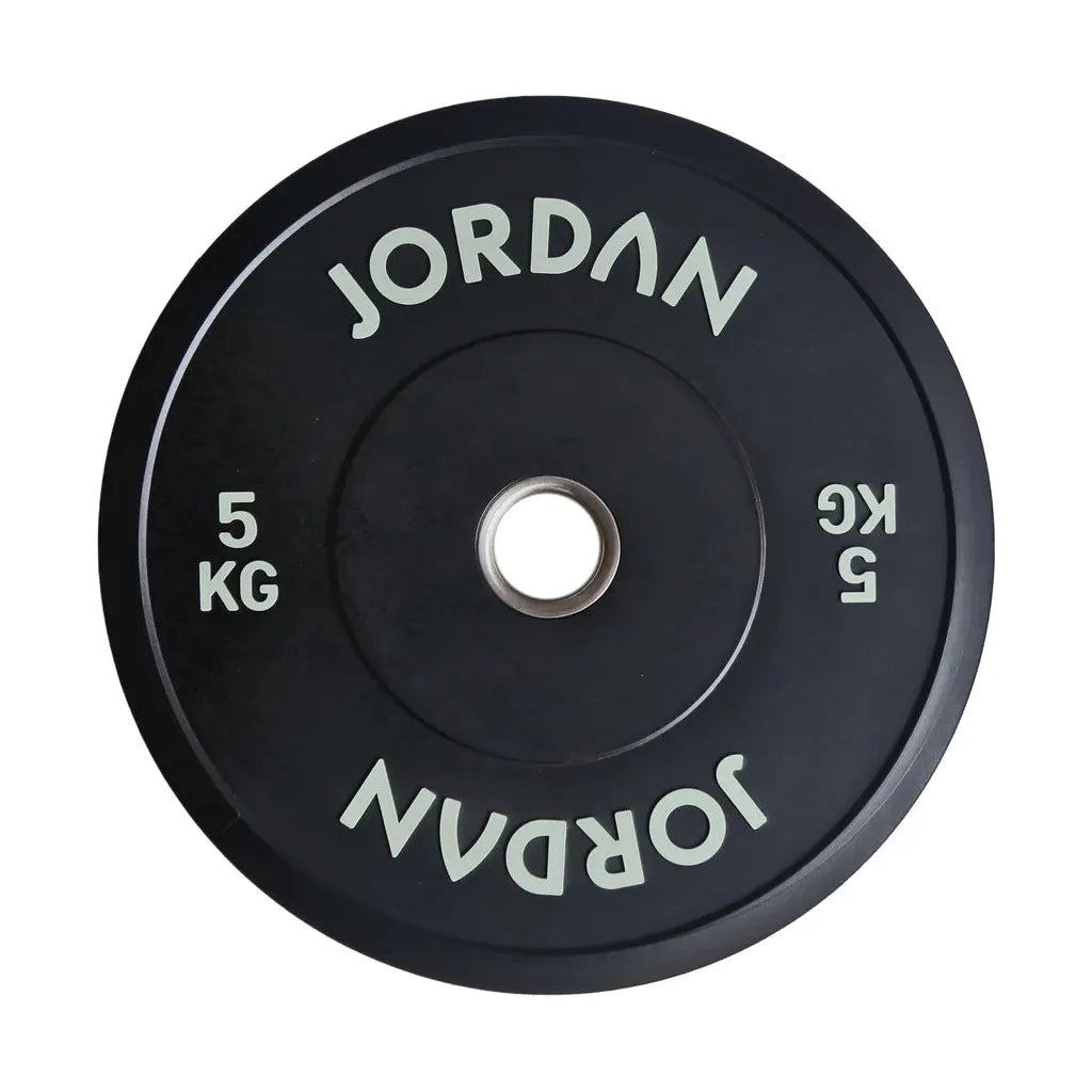 JORDAN 100kg Black Rubber Bumper Plate Set - 2x5kg, 2x10kg, 2x15kg, 2x20kg