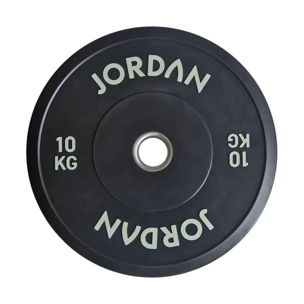 JORDAN 100kg Black Rubber Bumper Plate Set - 2x5kg, 2x10kg, 2x15kg, 2x20kg