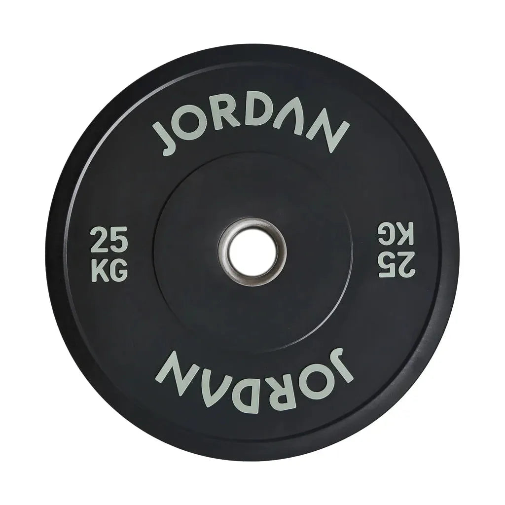 JORDAN 100kg Black Rubber Bumper Plate Set - 2x5kg, 2x10kg, 2x15kg, 2x20kg