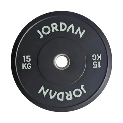 JORDAN 100kg Black Rubber Bumper Plate Set - 2x5kg, 2x10kg, 2x15kg, 2x20kg