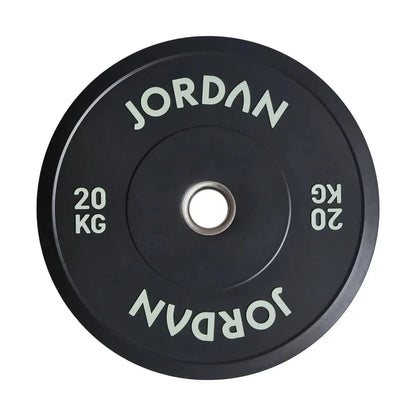 JORDAN 100kg Black Rubber Bumper Plate Set - 2x5kg, 2x10kg, 2x15kg, 2x20kg