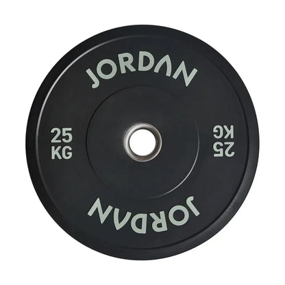JORDAN 100kg Black Rubber Bumper Plate Set - 2x5kg, 2x10kg, 2x15kg, 2x20kg